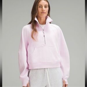 Lululemon Scuba Oversized Funnel-Neck Half Zip in Meadowsweet Pink Size XS/S 💕